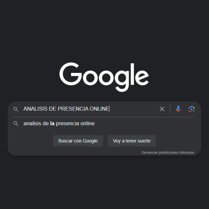 ANALISIS DE LA PRESENCIA ONLINE MARKETING ESTAR EN GOOGLE